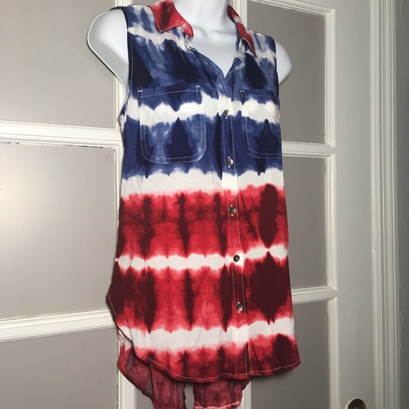 ROCK AND REPUBLIC OMBRÉ PLAID BLOUSE - Picture 6 of 8